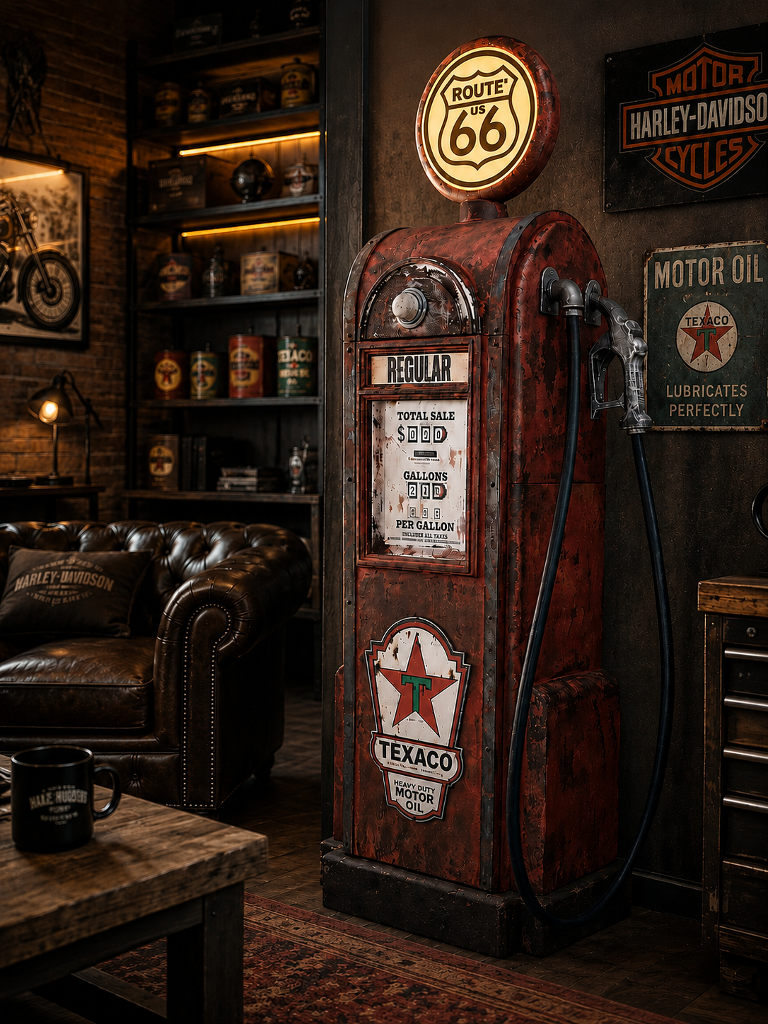 Wayne Benzin Pompası Dolabı garage sahne görseli